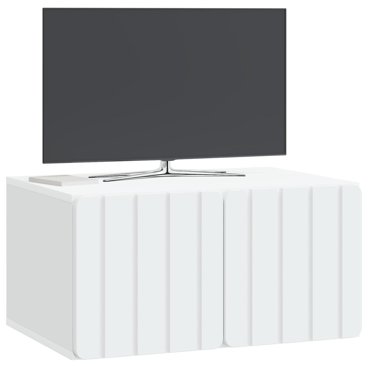 Wandmontierter TV-Schrank 59,5 x 41 x 30 cm Weiß Holzwerkstoff