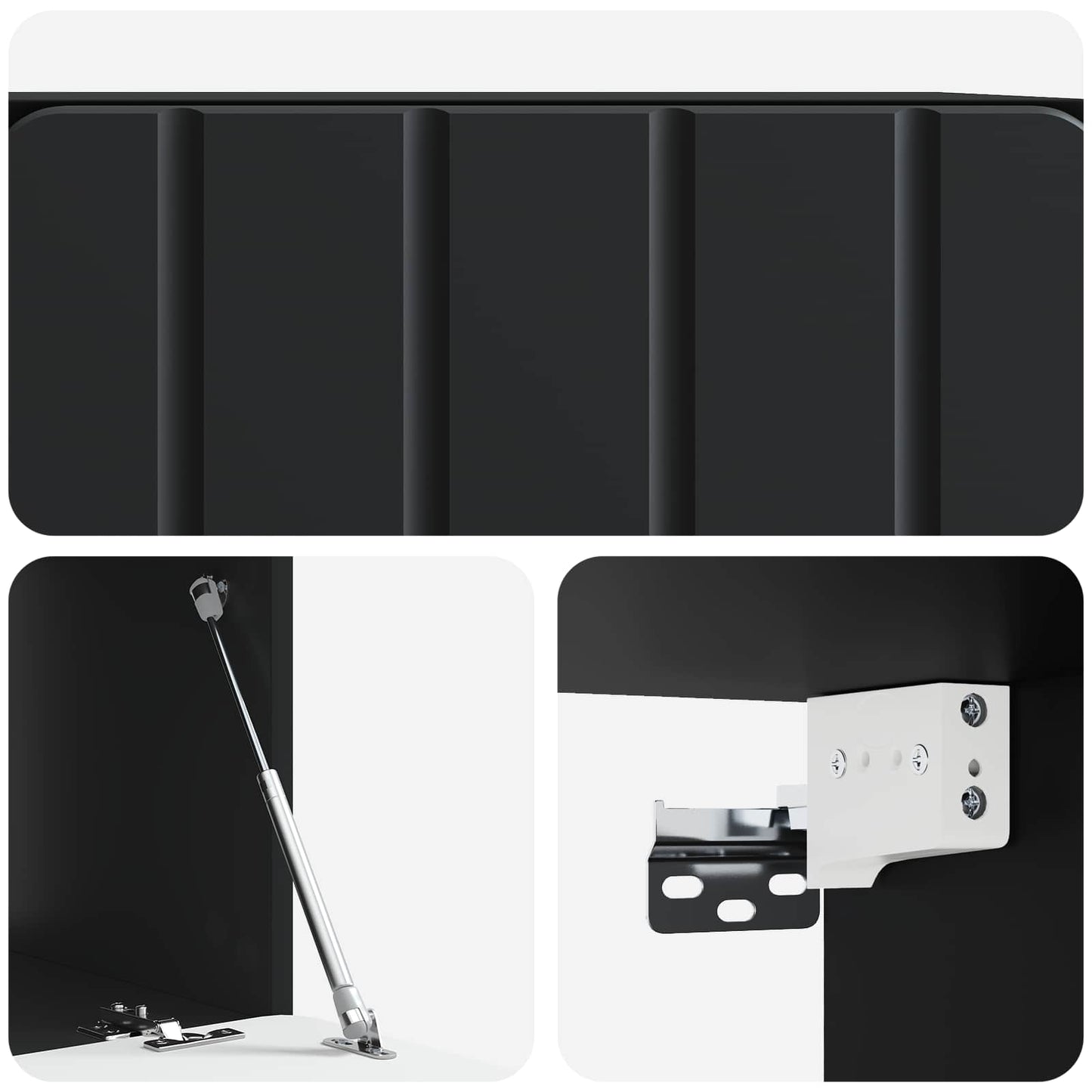 Wandmontierter TV-Schrank 59,5 x 41 x 30 cm Schwarz