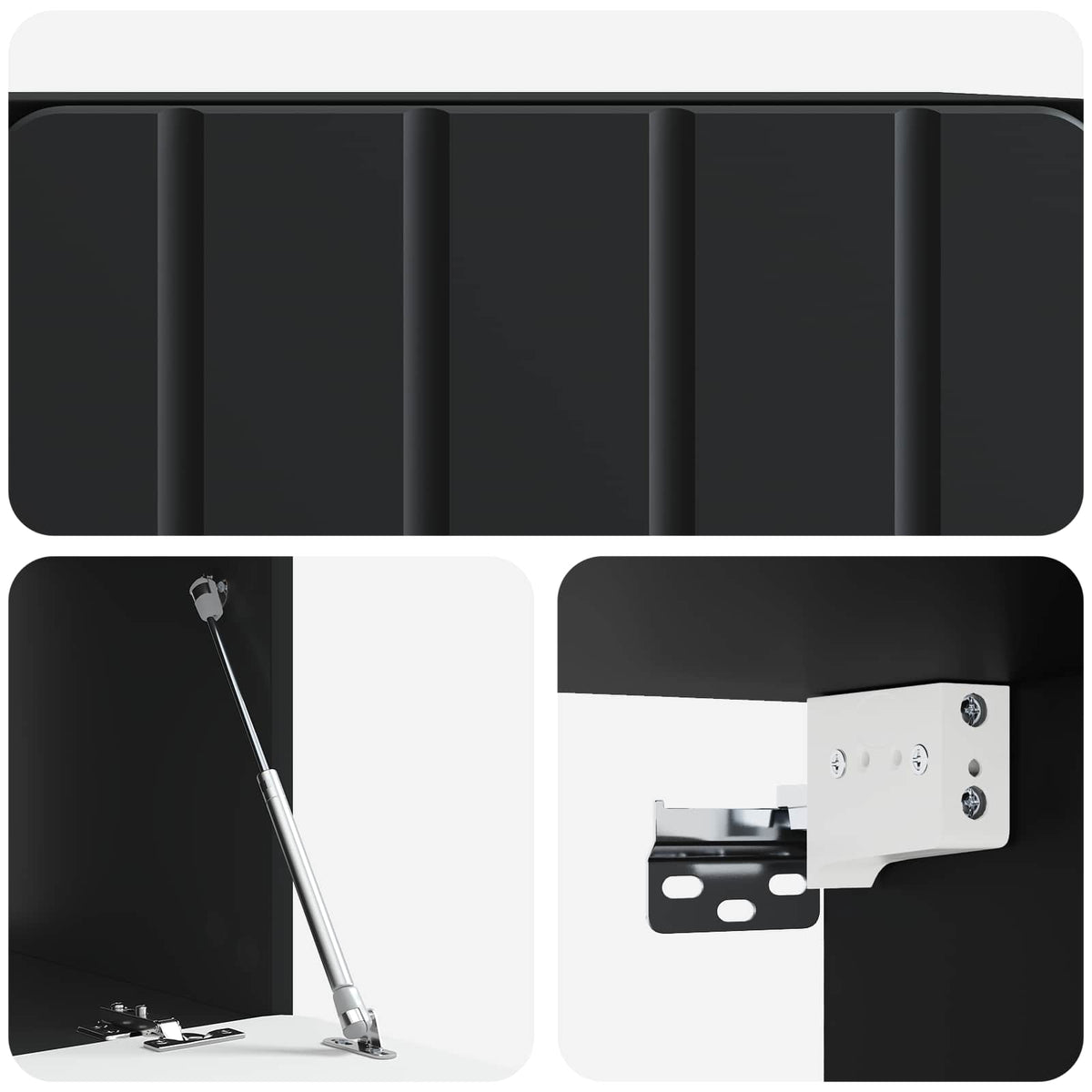 Wandmontierter TV-Schrank 59,5 x 41 x 30 cm Schwarz