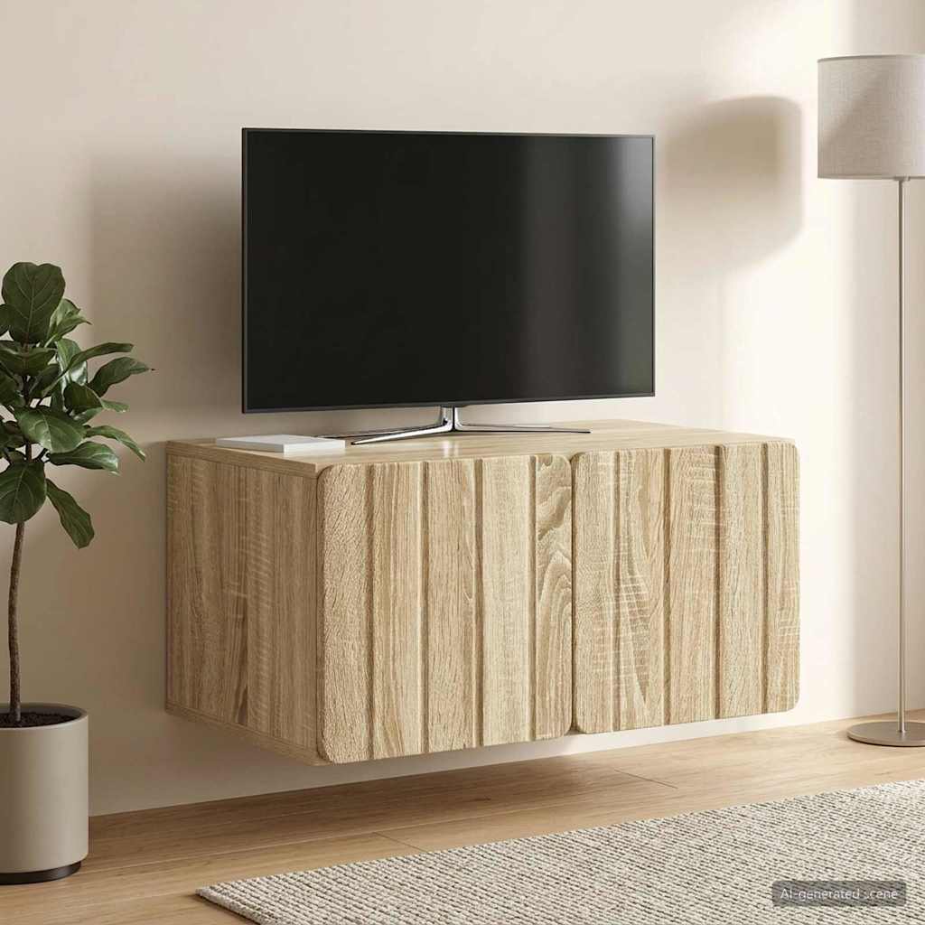 Wandmontierter TV-Schrank 59,5 x 41 x 30 cm Sonoma-Eiche
