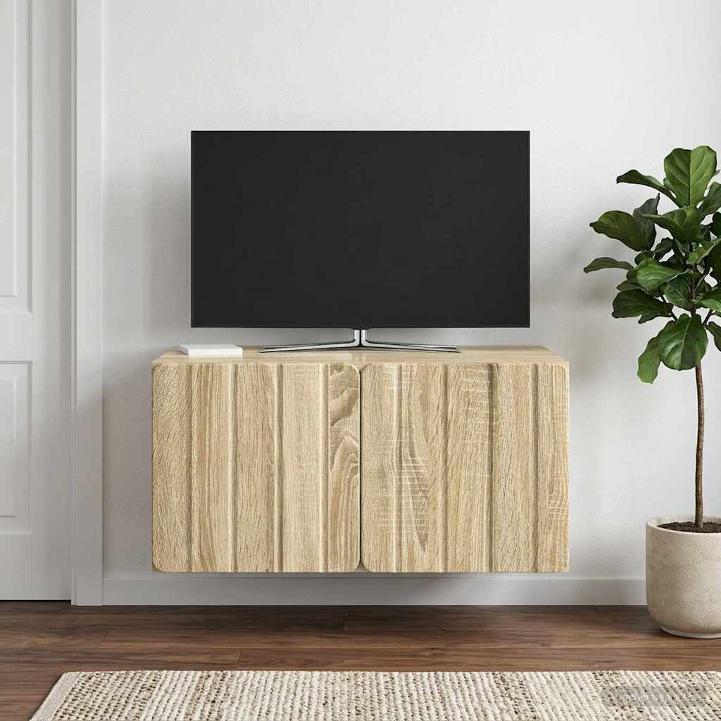 Wandmontierter TV-Schrank 59,5 x 41 x 30 cm Sonoma-Eiche