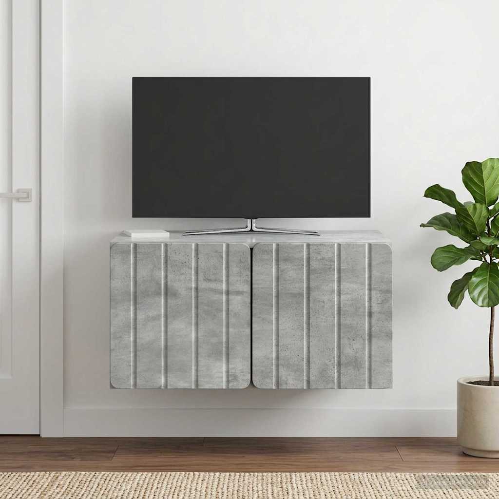 Wandmontierter TV-Schrank 59,5 x 41 x 30 cm Betongrau