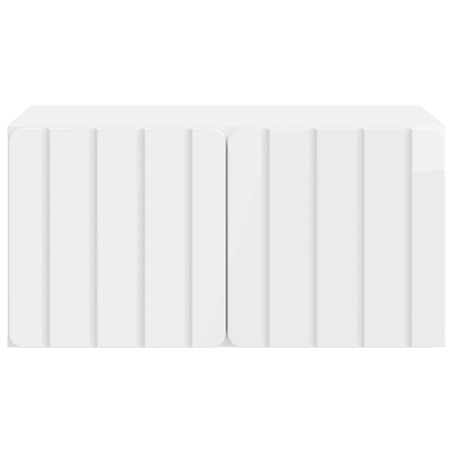 Wandmontierter TV-Schrank 59,5 x 41 x 30 cm Hochglanz Weiß