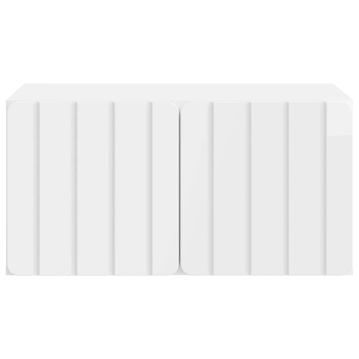 Wandmontierter TV-Schrank 59,5 x 41 x 30 cm Hochglanz Weiß