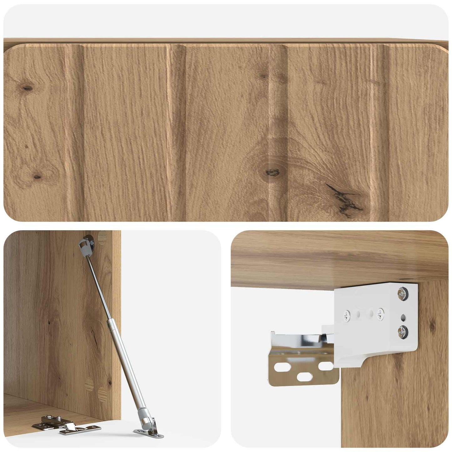 Wandmontierter TV-Schrank 59,5 x 41 x 30 cm Artisan-Eiche