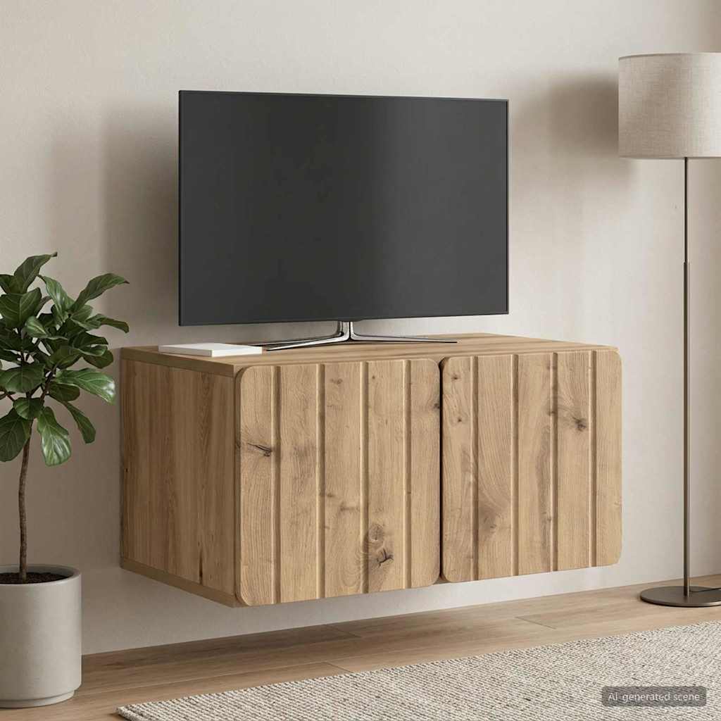 Wandmontierter TV-Schrank 59,5 x 41 x 30 cm Artisan-Eiche