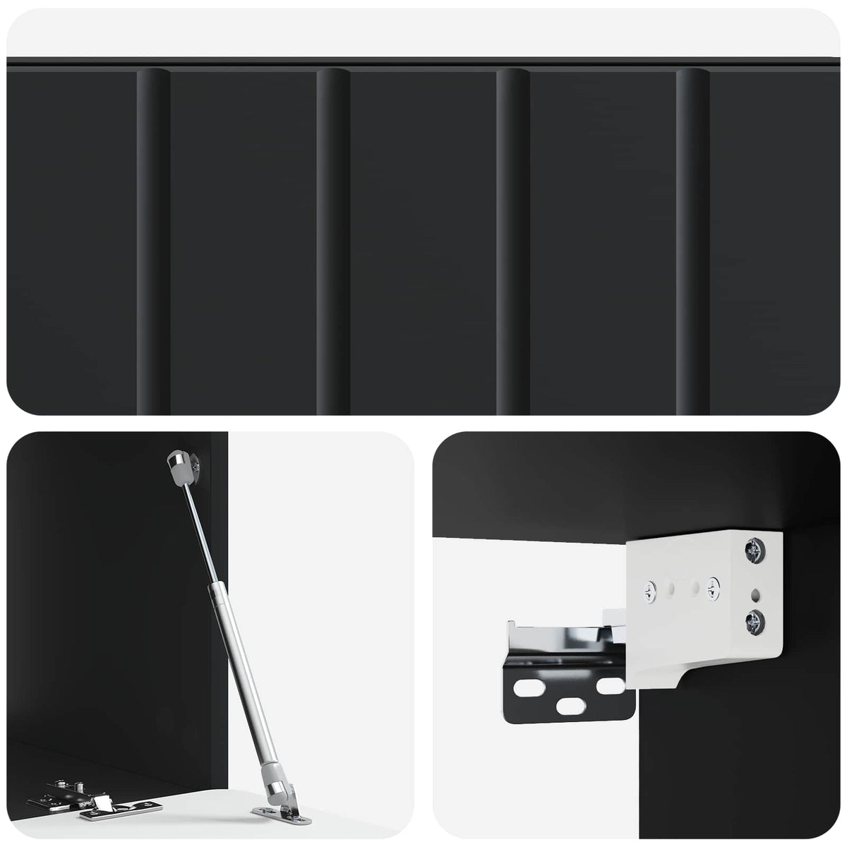 Wandmontierter TV-Schrank 78,5 x 41 x 30 cm Schwarz
