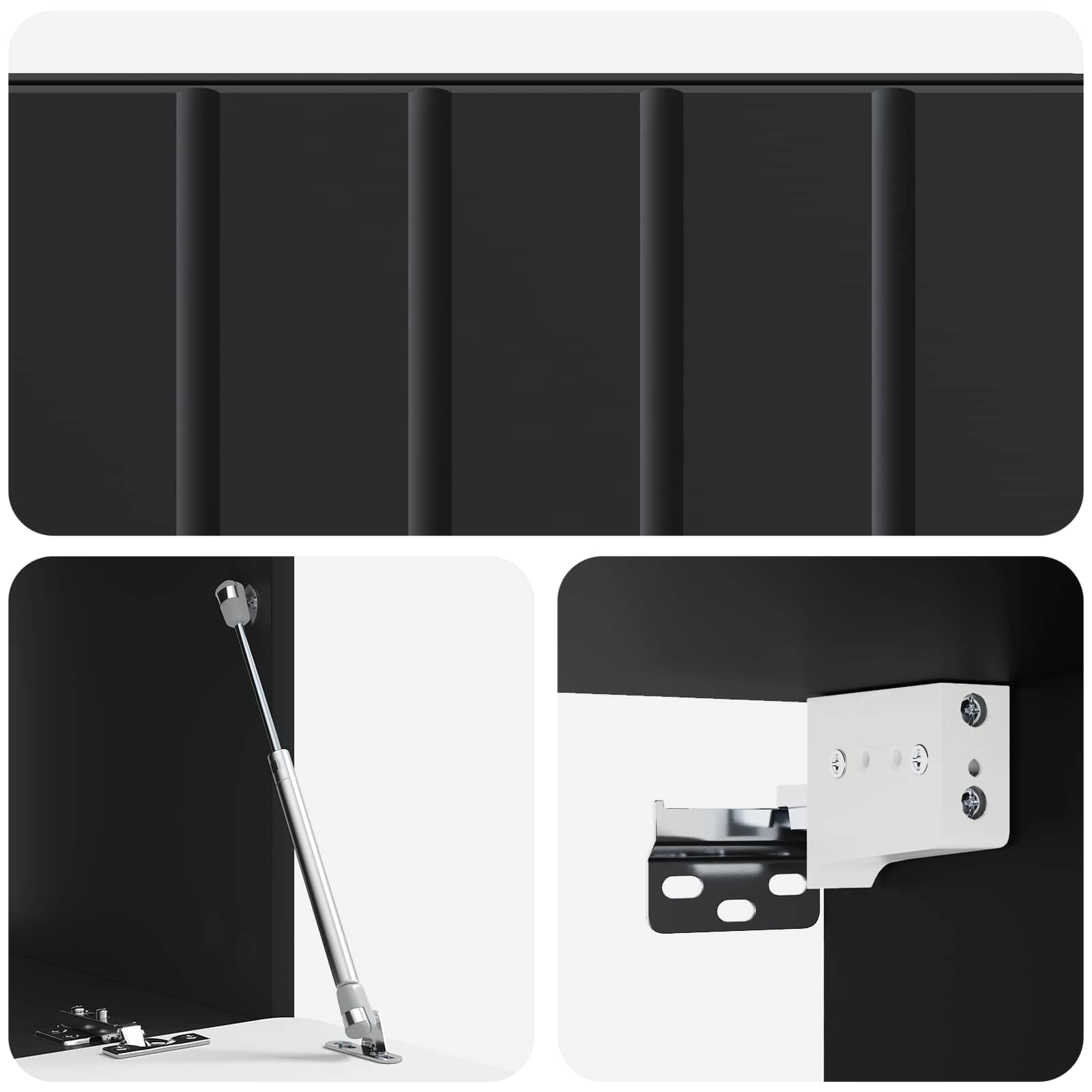 Wandmontierter TV-Schrank 78,5 x 41 x 30 cm Schwarz