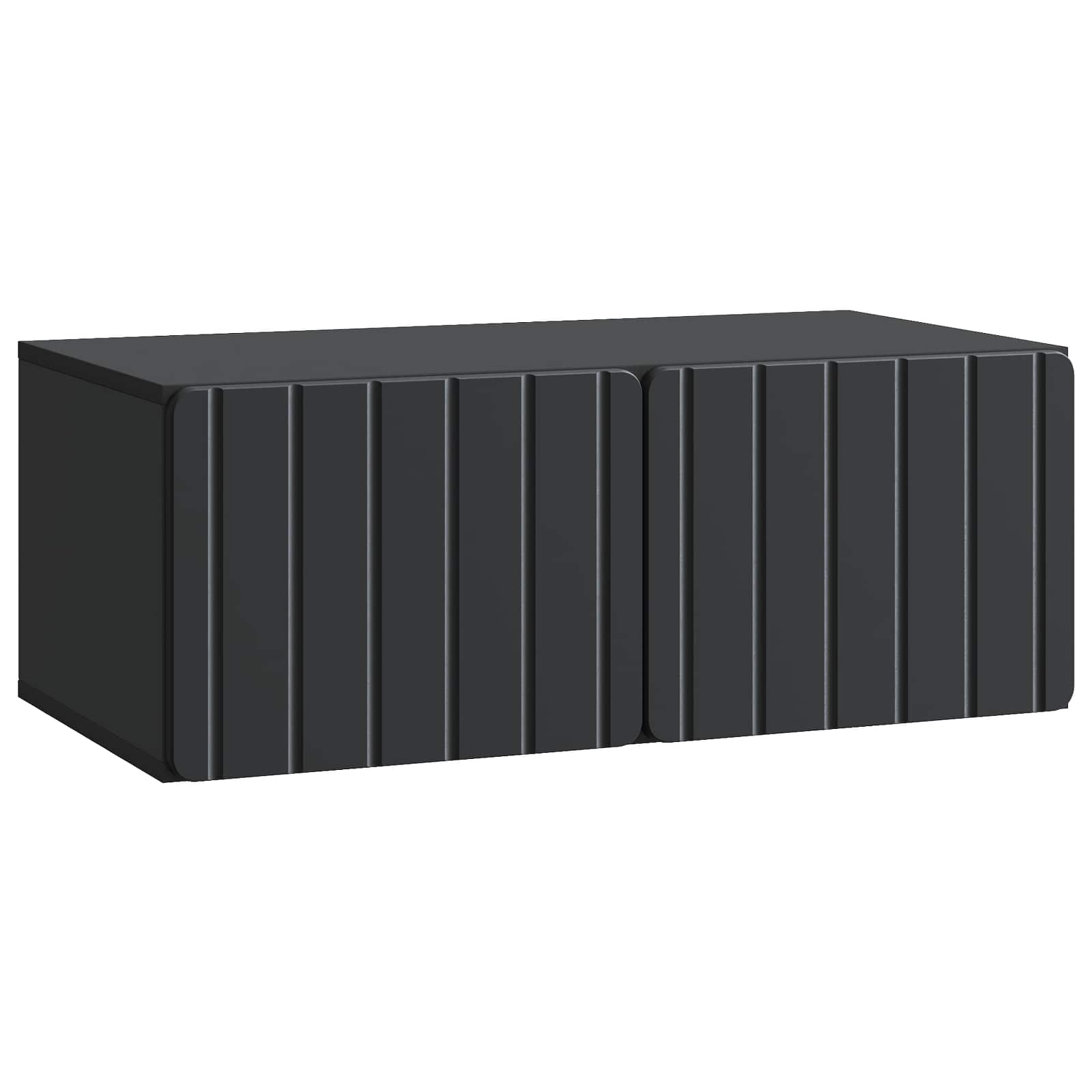 Wandmontierter TV-Schrank 78,5 x 41 x 30 cm Schwarz