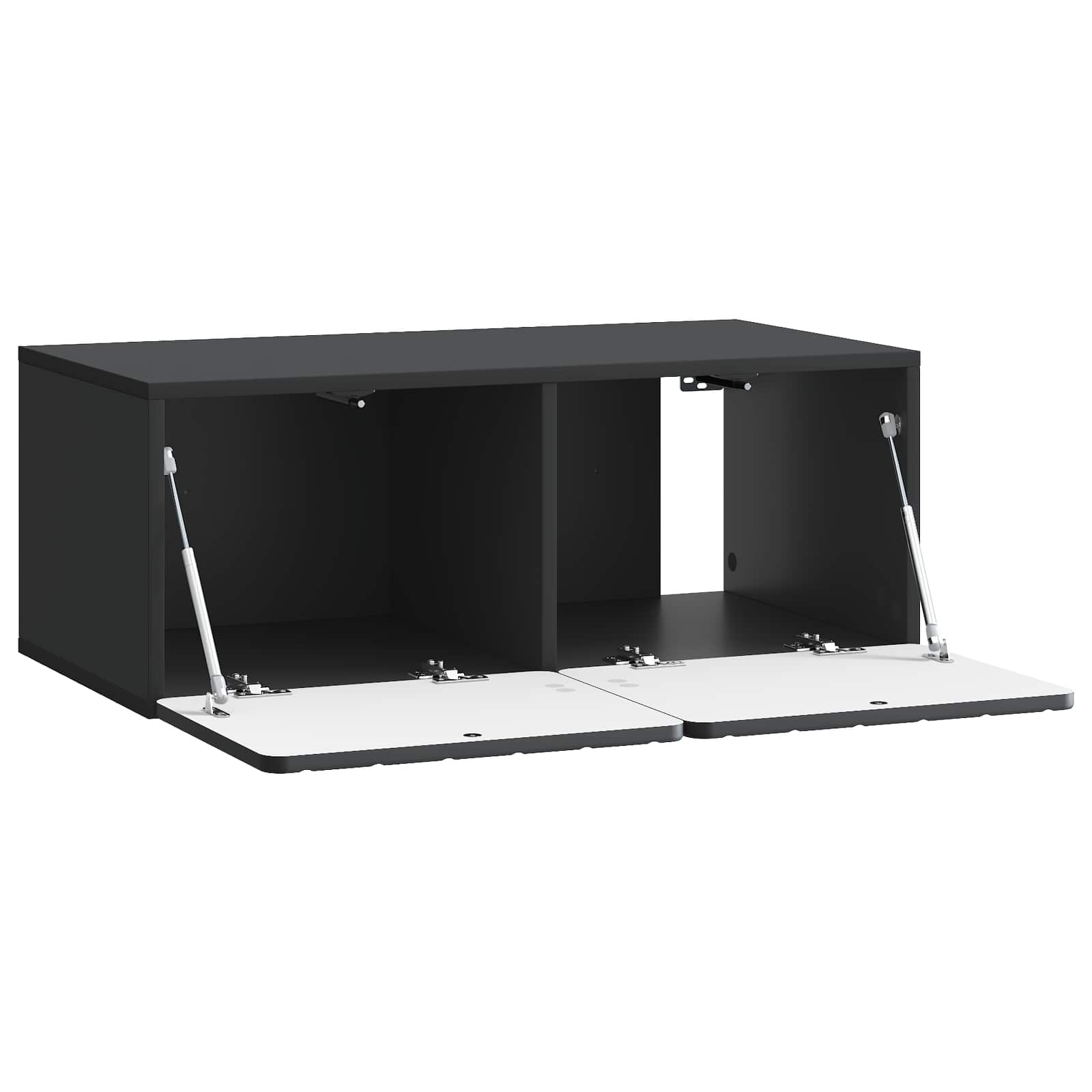 Wandmontierter TV-Schrank 78,5 x 41 x 30 cm Schwarz