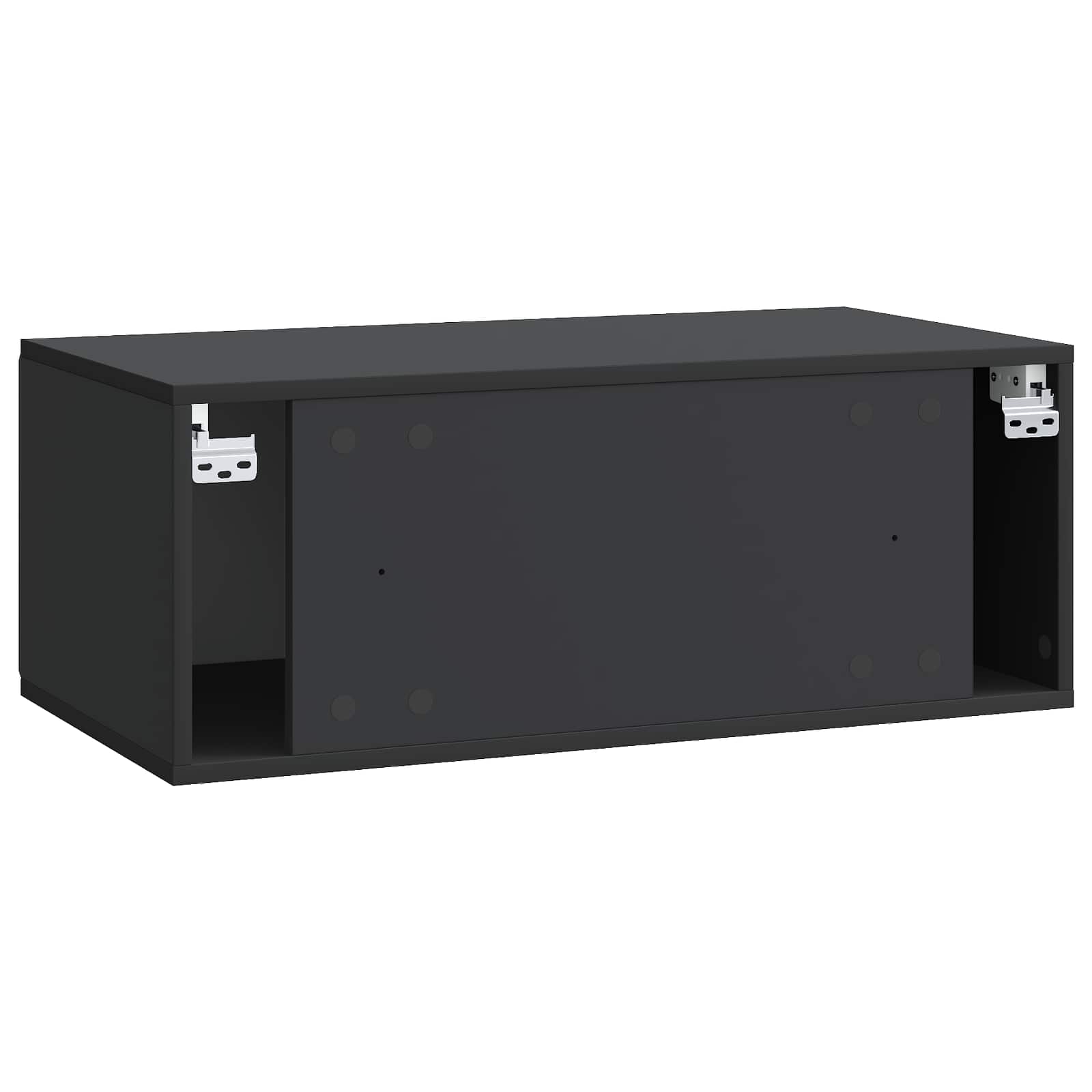 Wandmontierter TV-Schrank 78,5 x 41 x 30 cm Schwarz