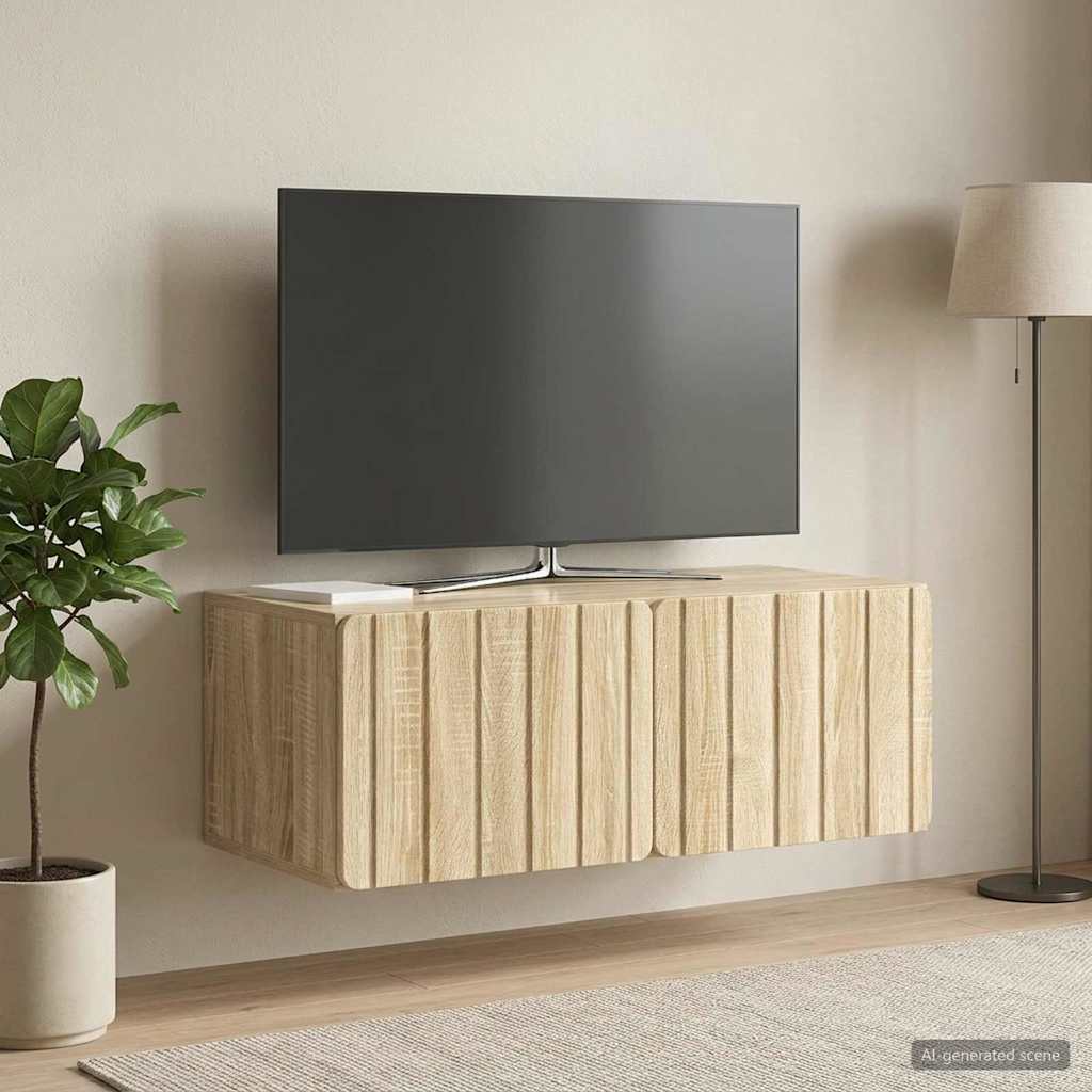 Wandmontierter TV-Schrank 78,5 x 41 x 30 cm Sonoma-Eiche