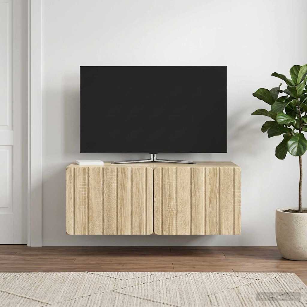 Wandmontierter TV-Schrank 78,5 x 41 x 30 cm Sonoma-Eiche