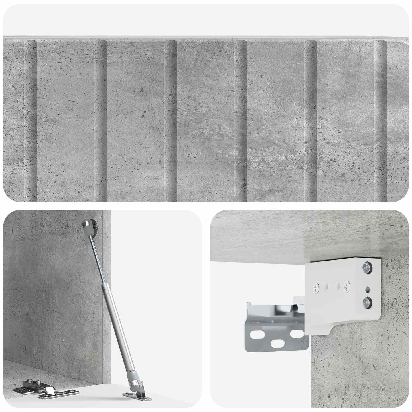 Wandmontierter TV-Schrank 78,5 x 41 x 30 cm Betongrau