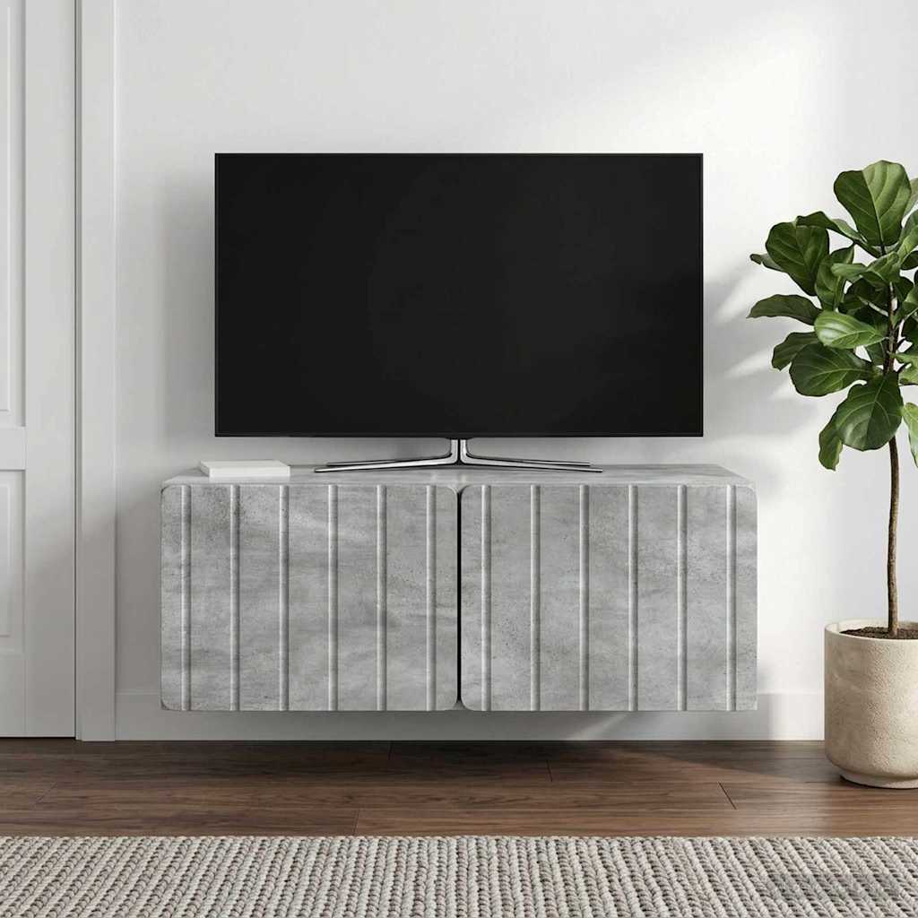 Wandmontierter TV-Schrank 78,5 x 41 x 30 cm Betongrau