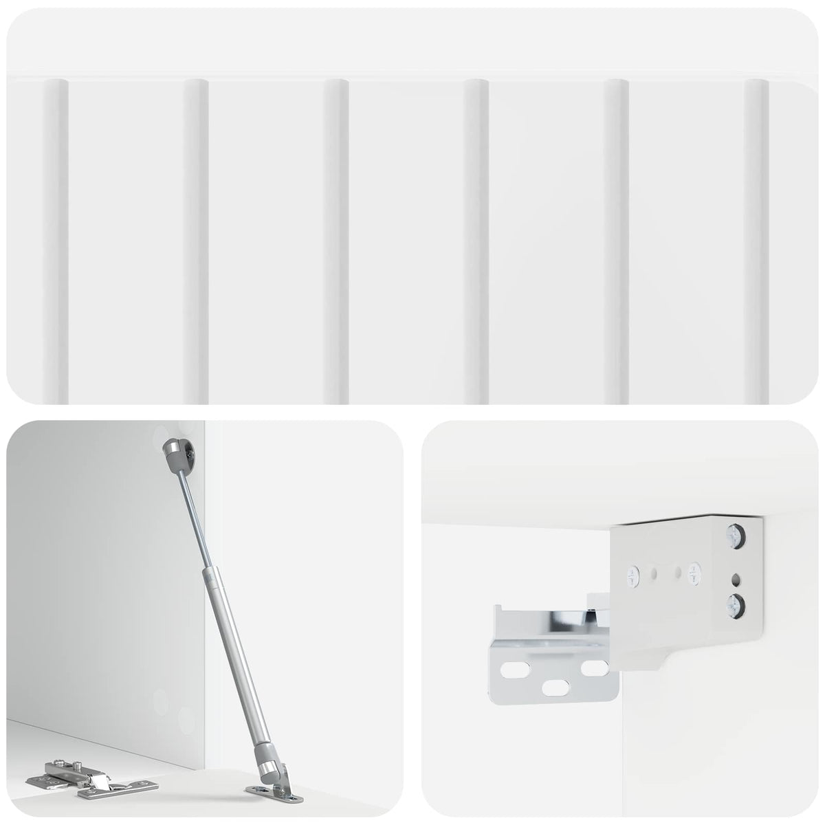 Wandmontierter TV-Schrank 78,5 x 41 x 30 cm Hochglanz Weiß