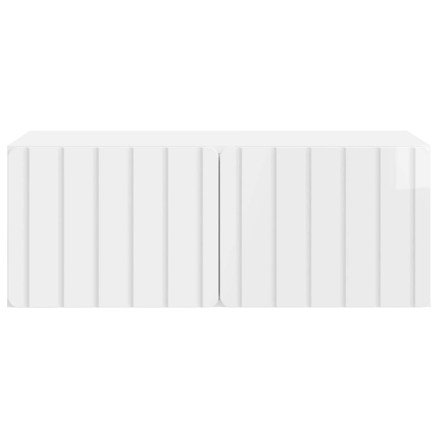 Wandmontierter TV-Schrank 78,5 x 41 x 30 cm Hochglanz Weiß