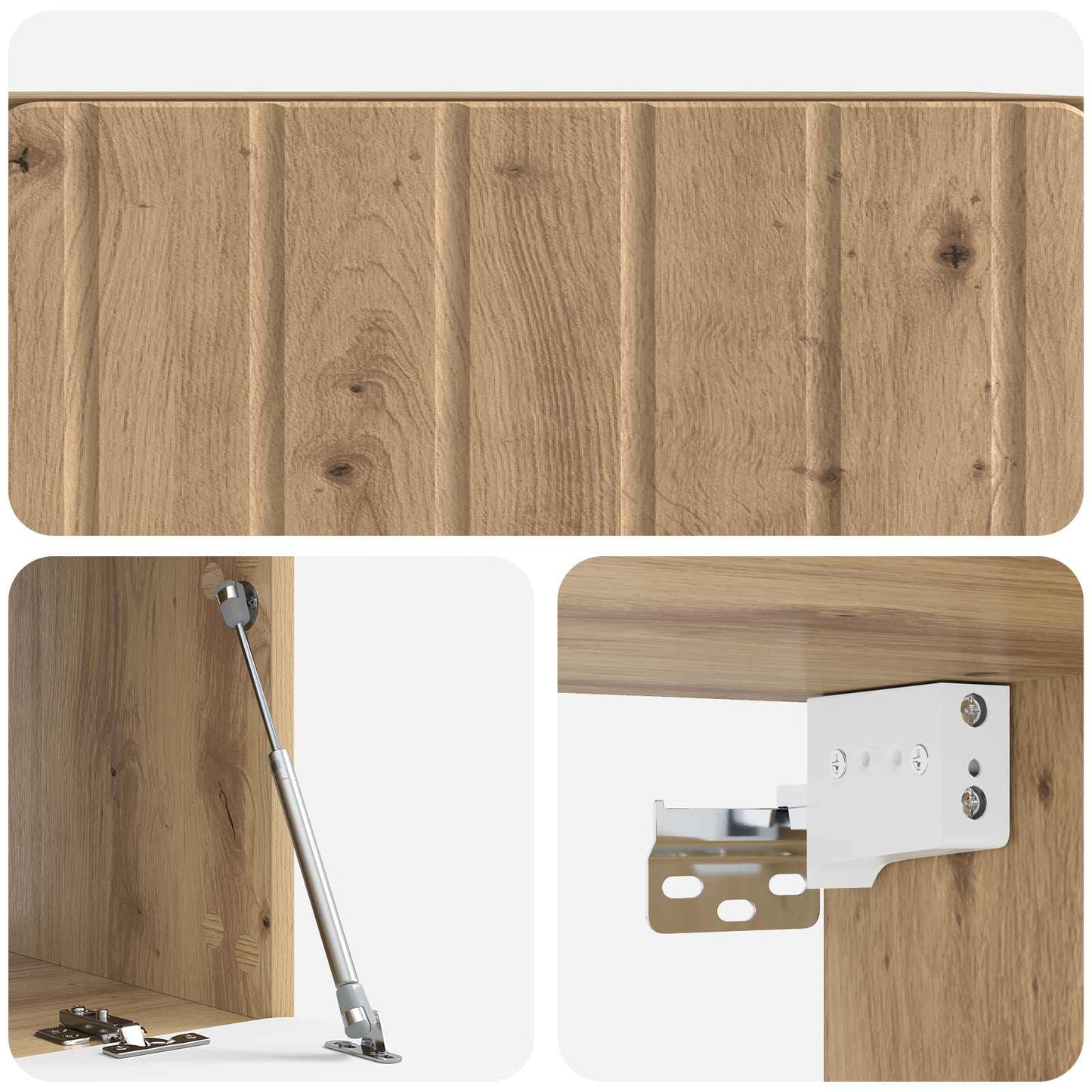 Wandmontierter TV-Schrank 78,5 x 41 x 30 cm Artisan-Eiche