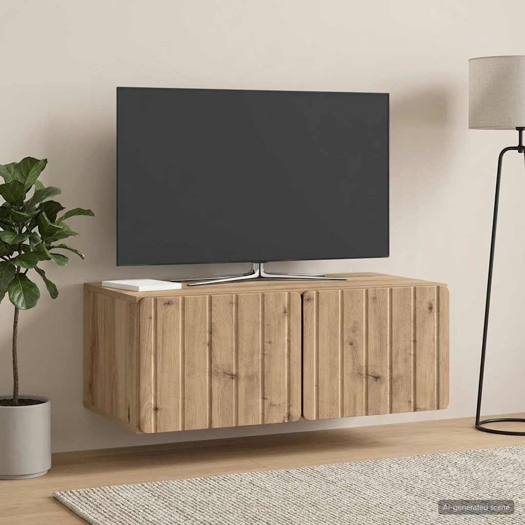 Wandmontierter TV-Schrank 78,5 x 41 x 30 cm Artisan-Eiche