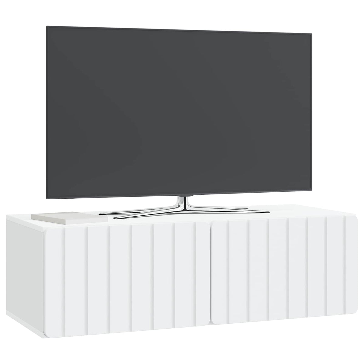 Wandmontierter TV-Schrank 98 x 41 x 30 cm Weiß Holzwerkstoff