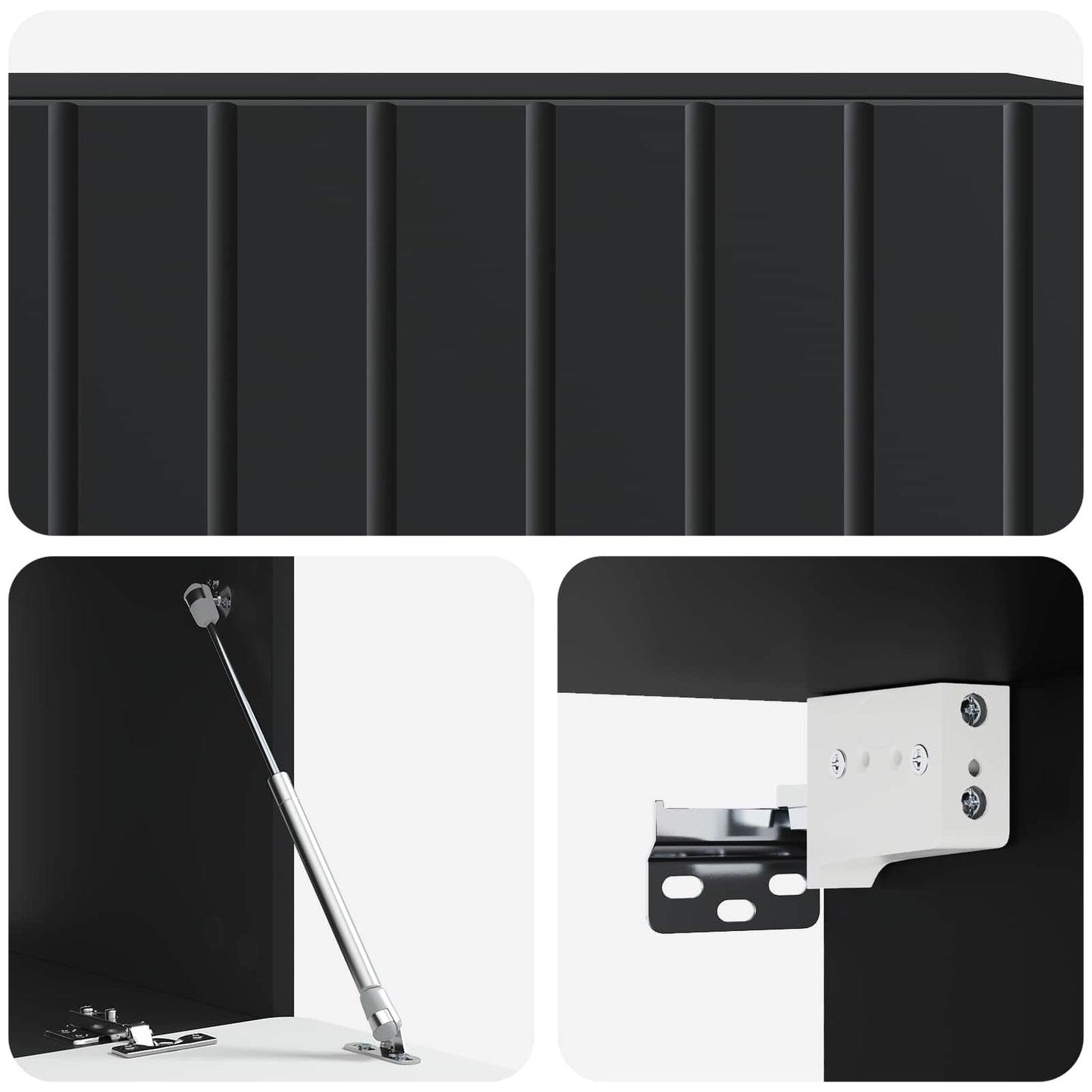 Wandmontierter TV-Schrank 98 x 41 x 30 cm Schwarz Holzwerkstoff