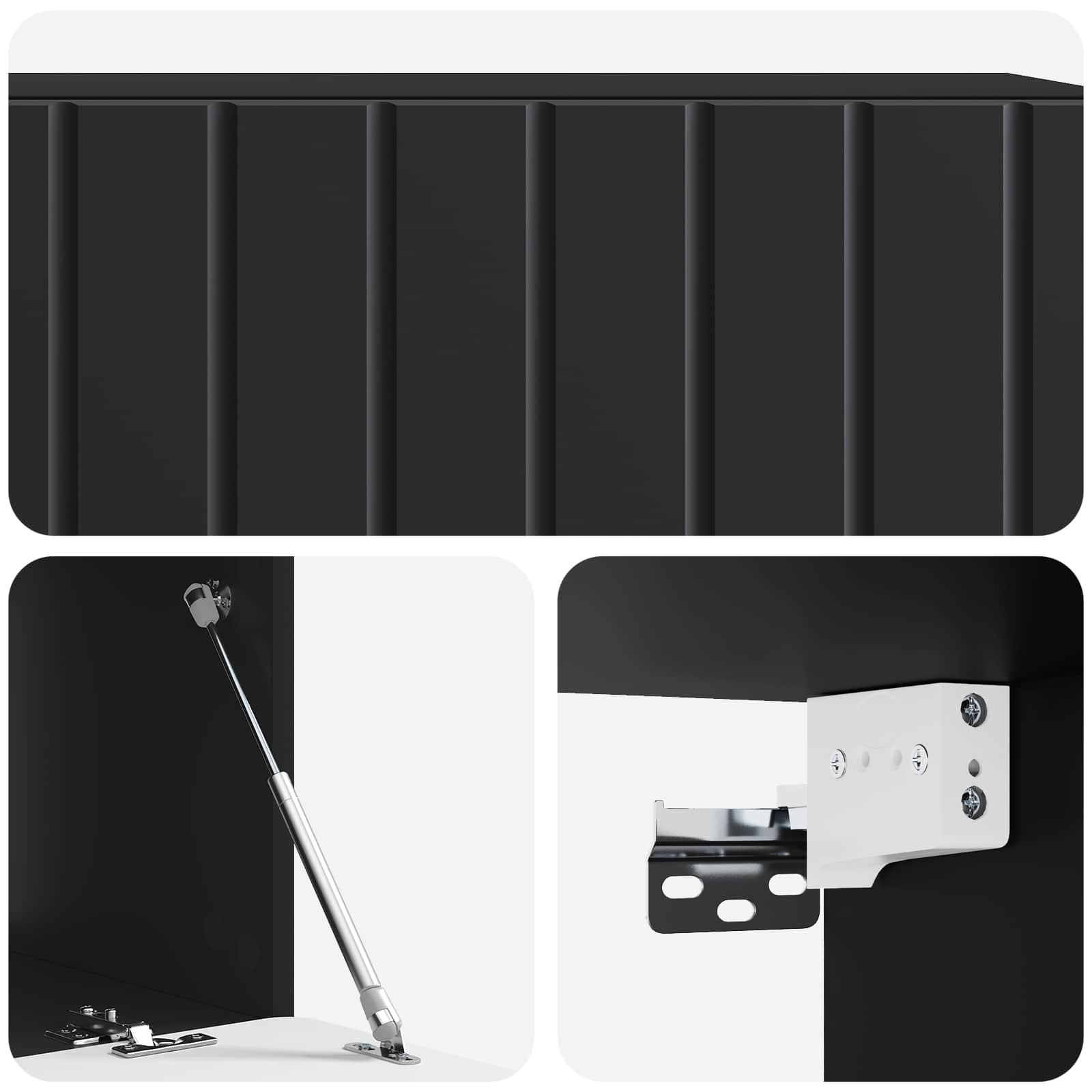 Wandmontierter TV-Schrank 98 x 41 x 30 cm Schwarz Holzwerkstoff