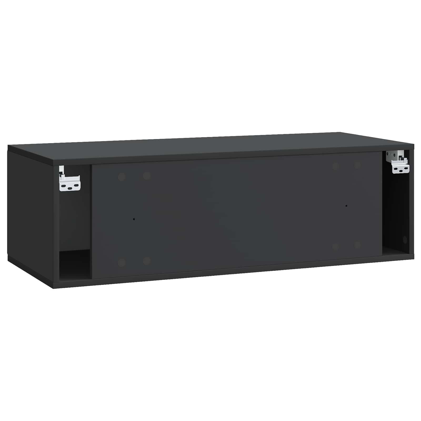 Wandmontierter TV-Schrank 98 x 41 x 30 cm Schwarz Holzwerkstoff