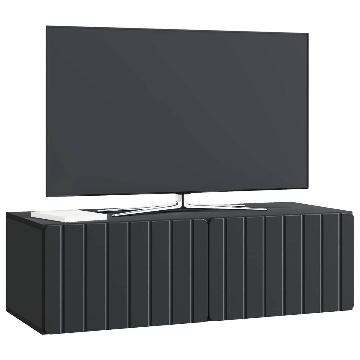 Wandmontierter TV-Schrank 98 x 41 x 30 cm Schwarz Holzwerkstoff