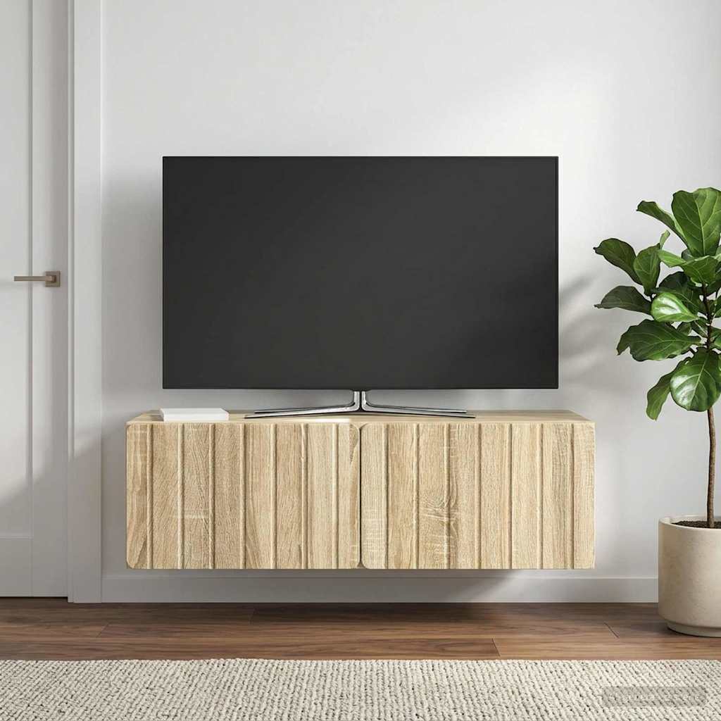 Wandmontierter TV-Schrank 98 x 41 x 30 cm Sonoma-Eiche