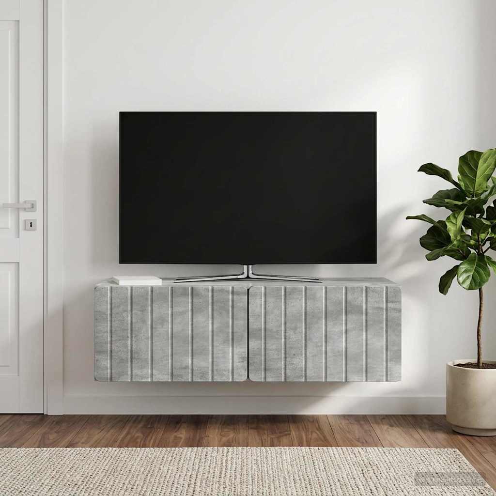 Wandmontierter TV-Schrank 98 x 41 x 30 cm Betongrau