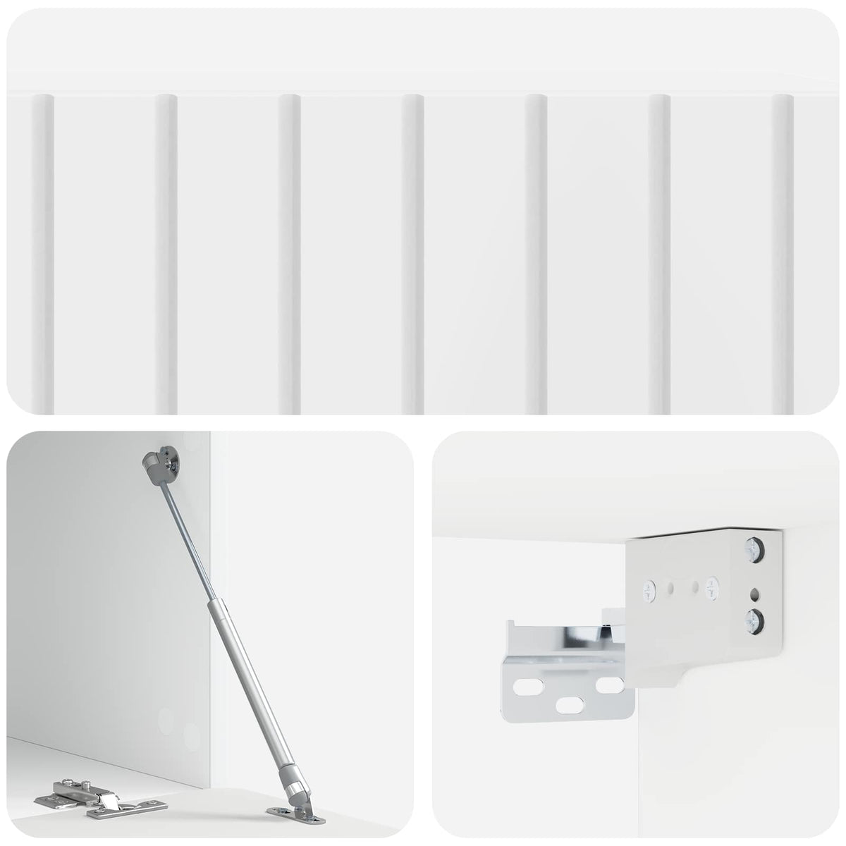 Wandmontierter TV-Schrank 98 x 41 x 30 cm Hochglanz Weiß
