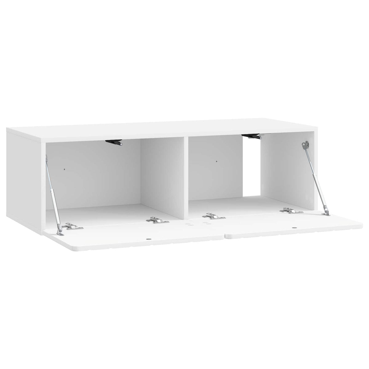 Wandmontierter TV-Schrank 98 x 41 x 30 cm Hochglanz Weiß