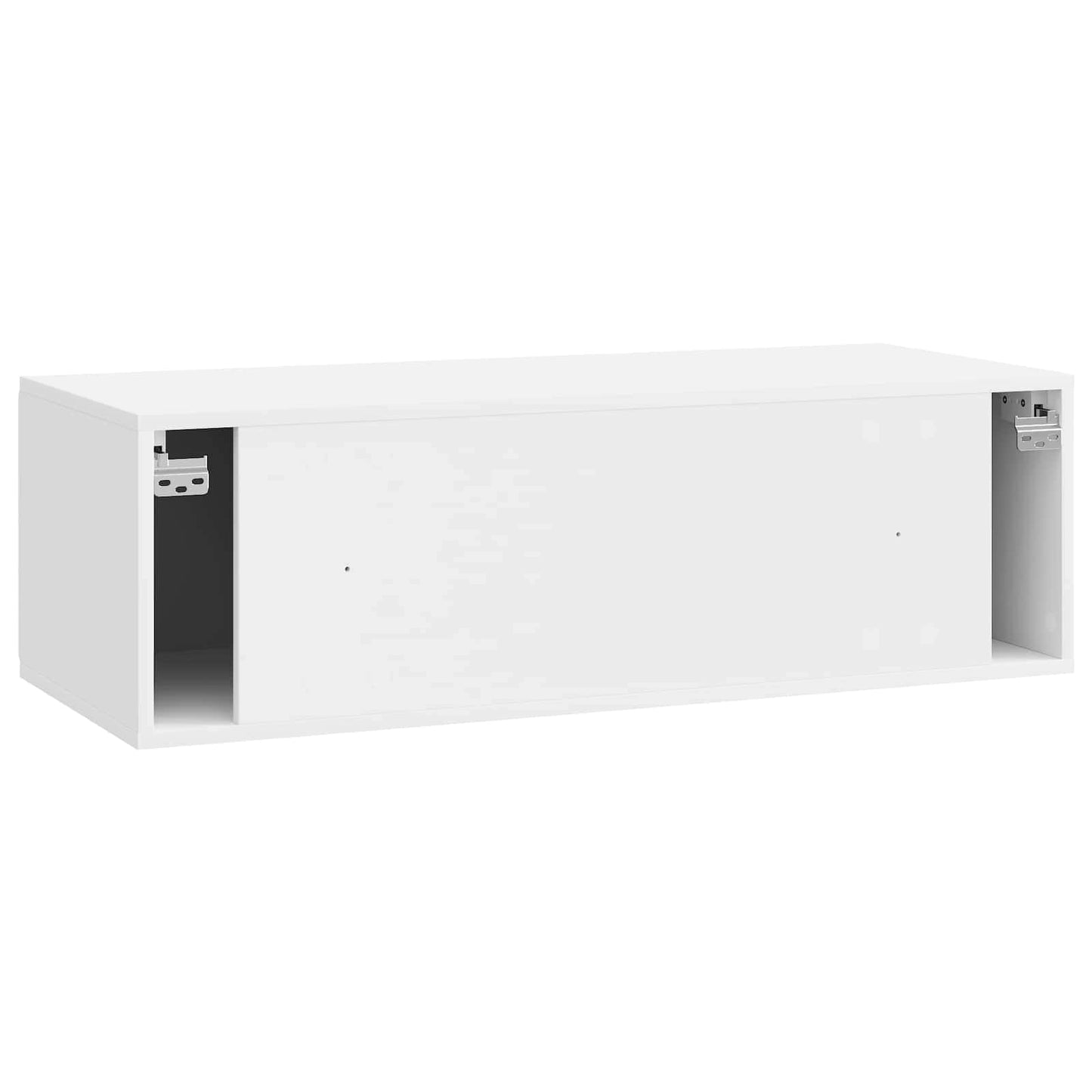Wandmontierter TV-Schrank 98 x 41 x 30 cm Hochglanz Weiß