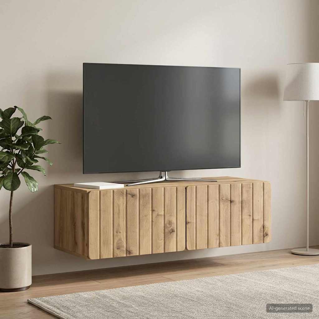 Wandmontierter TV-Schrank 98 x 41 x 30 cm Artisan-Eiche