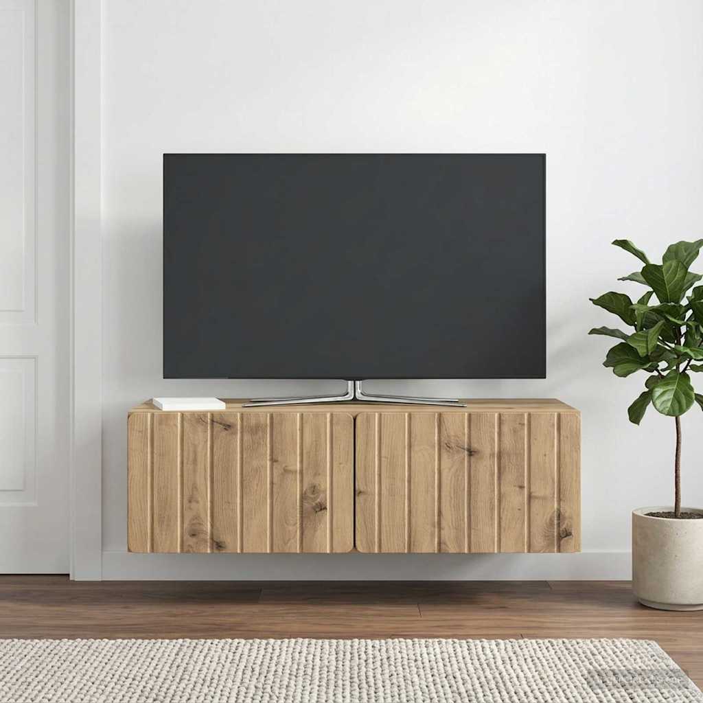 Wandmontierter TV-Schrank 98 x 41 x 30 cm Artisan-Eiche