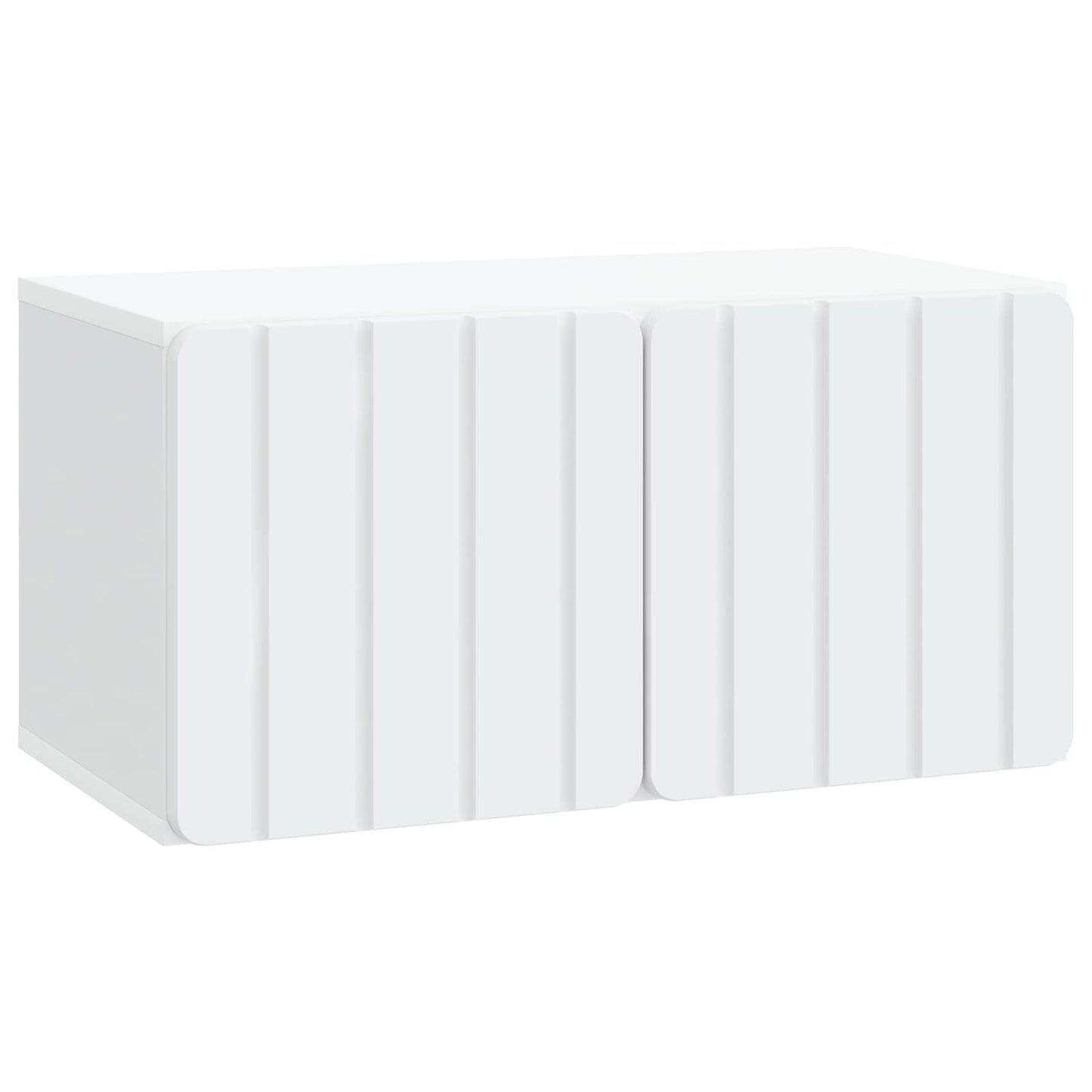 Wandmontierter TV-Schrank 59,5 x 31 x 30 cm Weiß Holzwerkstoff