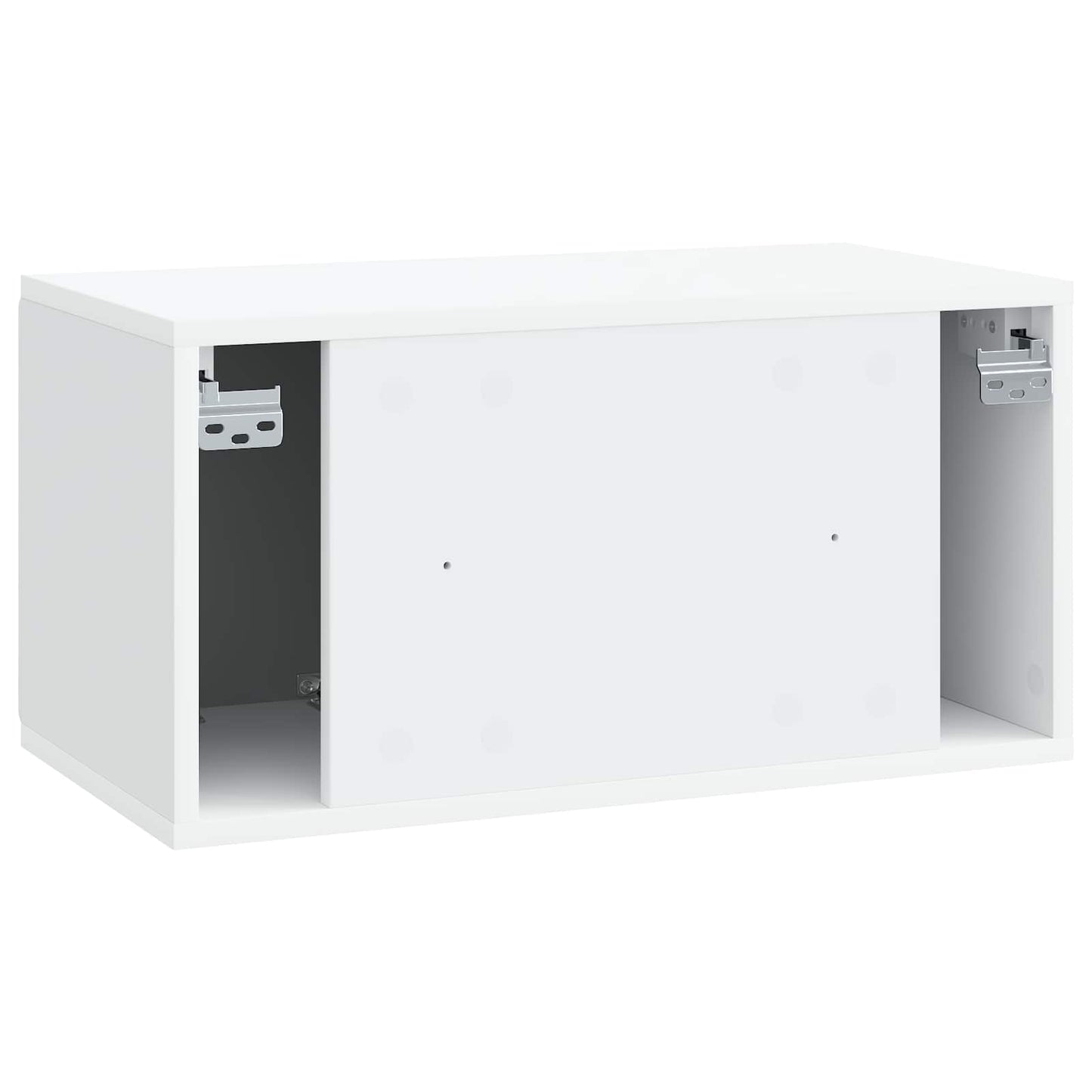 Wandmontierter TV-Schrank 59,5 x 31 x 30 cm Weiß Holzwerkstoff