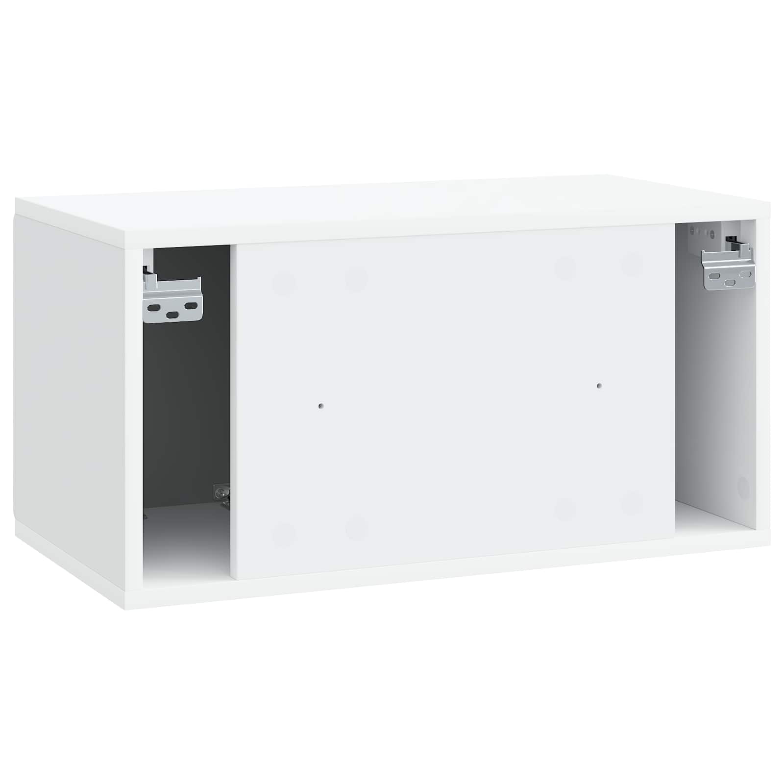 Wandmontierter TV-Schrank 59,5 x 31 x 30 cm Weiß Holzwerkstoff