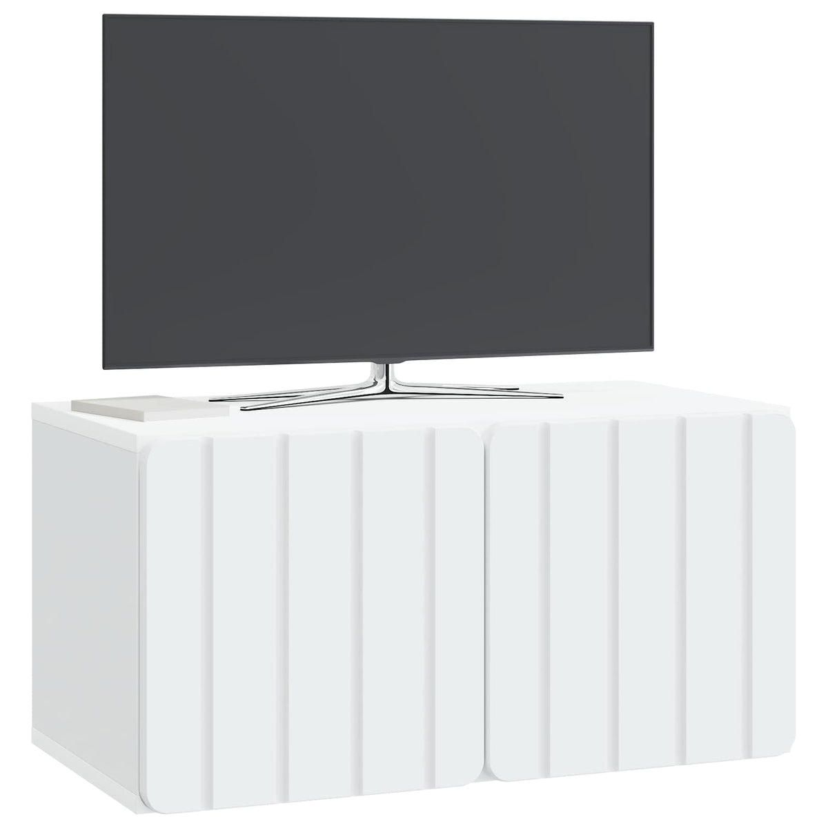 Wandmontierter TV-Schrank 59,5 x 31 x 30 cm Weiß Holzwerkstoff