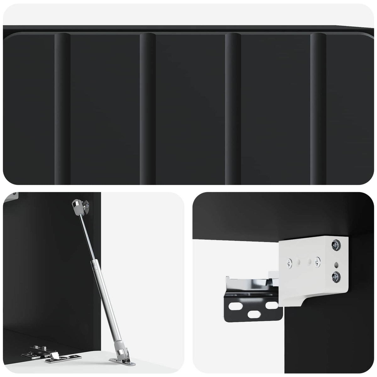 Wandmontierter TV-Schrank 59,5 x 31 x 30 cm Schwarz