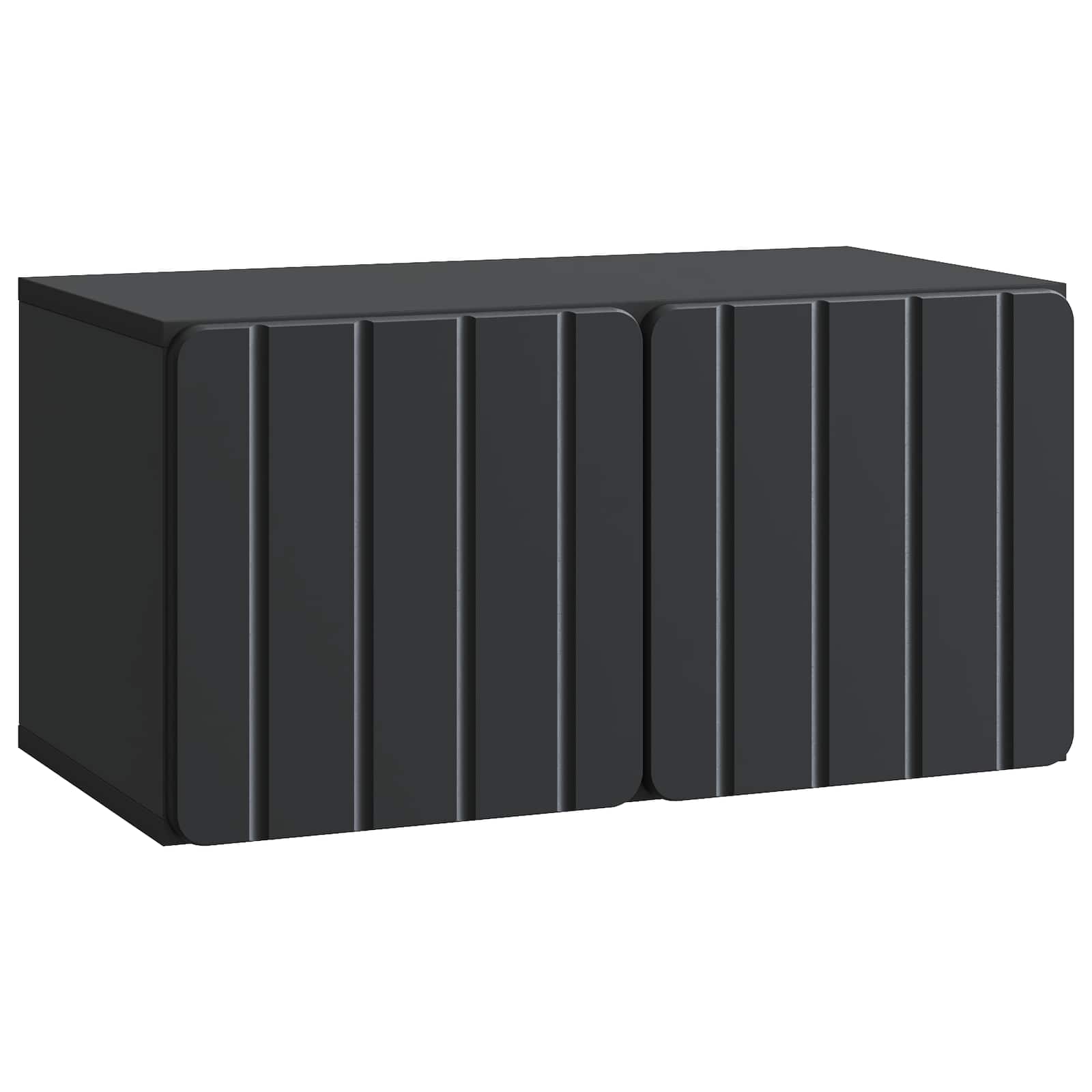 Wandmontierter TV-Schrank 59,5 x 31 x 30 cm Schwarz