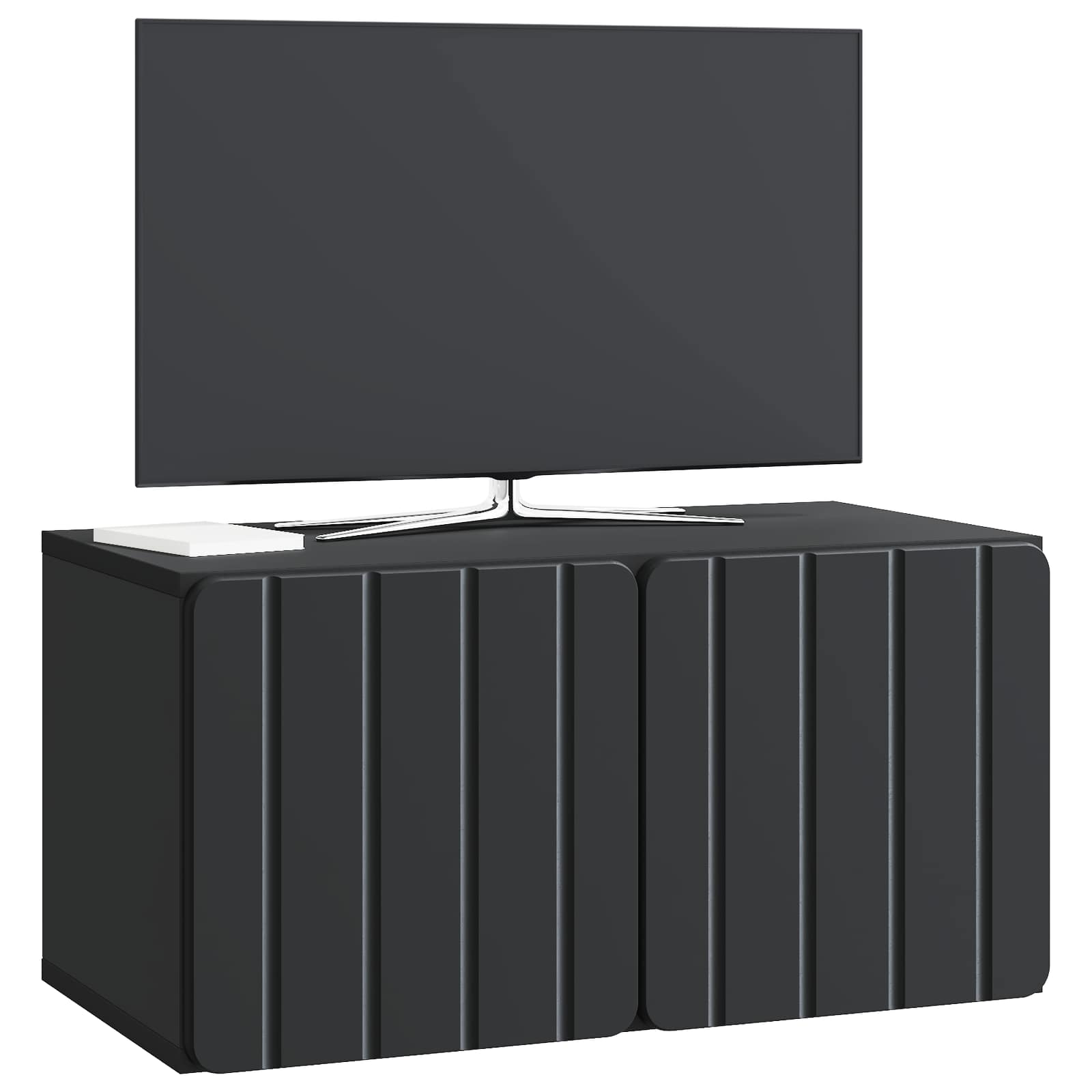 Wandmontierter TV-Schrank 59,5 x 31 x 30 cm Schwarz