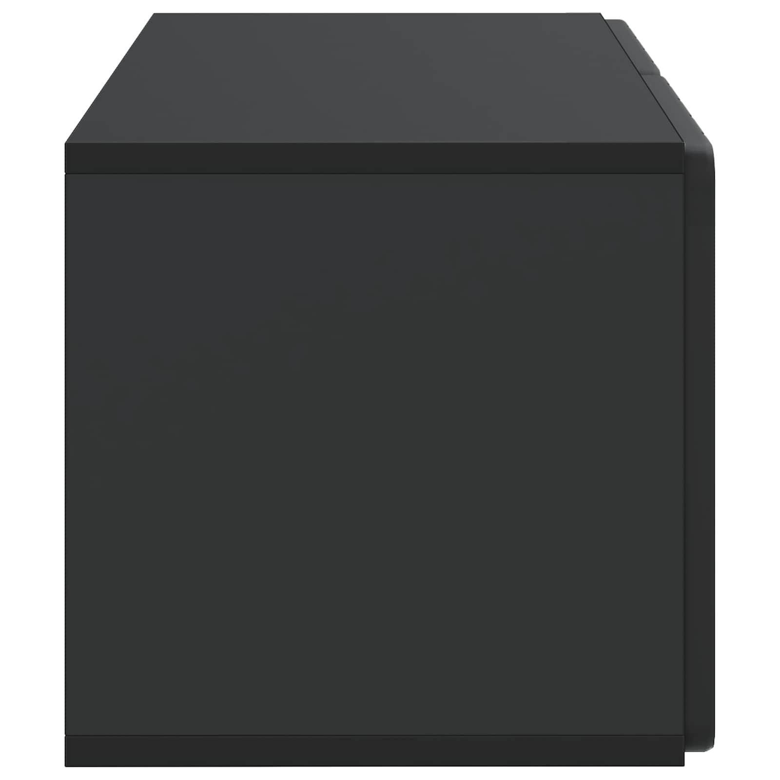 Wandmontierter TV-Schrank 59,5 x 31 x 30 cm Schwarz