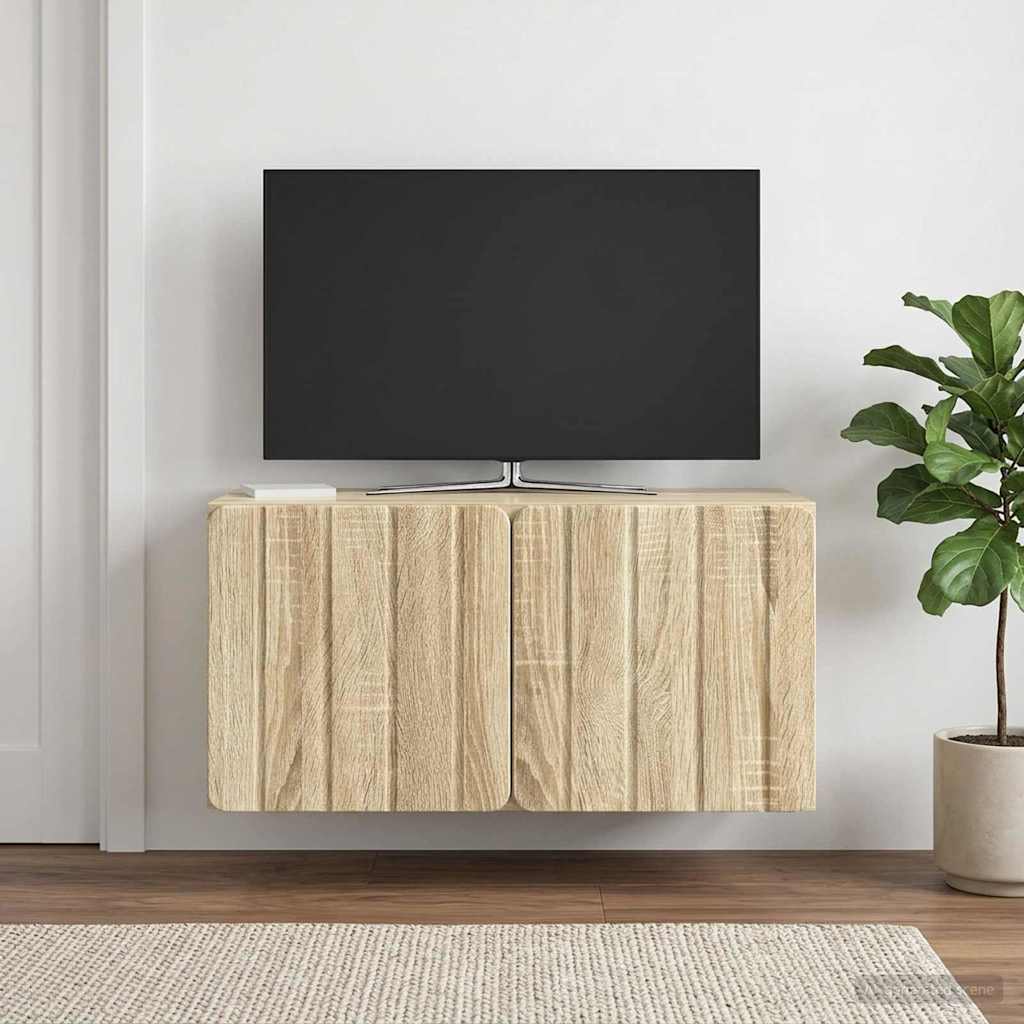 Wandmontierter TV-Schrank 59,5 x 31 x 30 cm Sonoma-Eiche