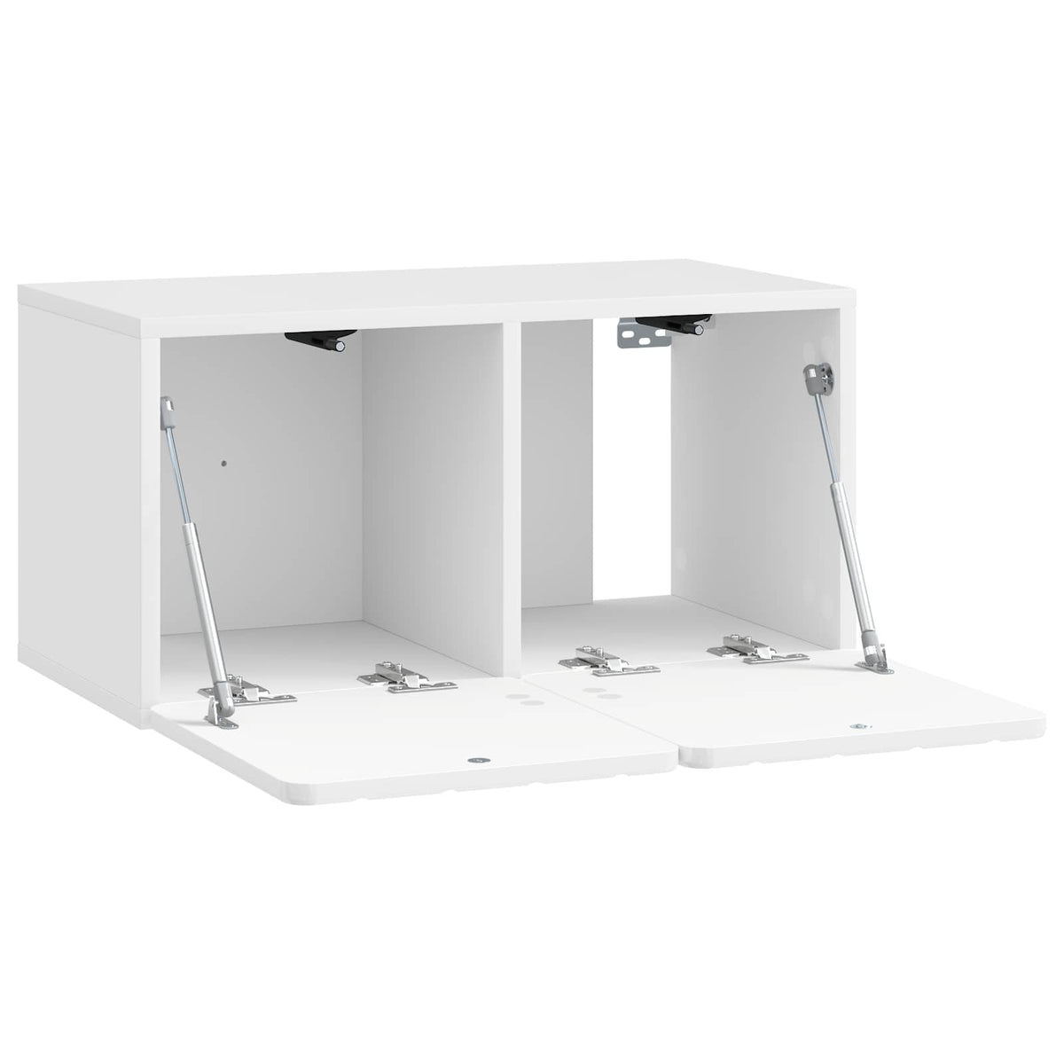 Wandmontierter TV-Schrank 59,5 x 31 x 30 cm Hochglanz Weiß