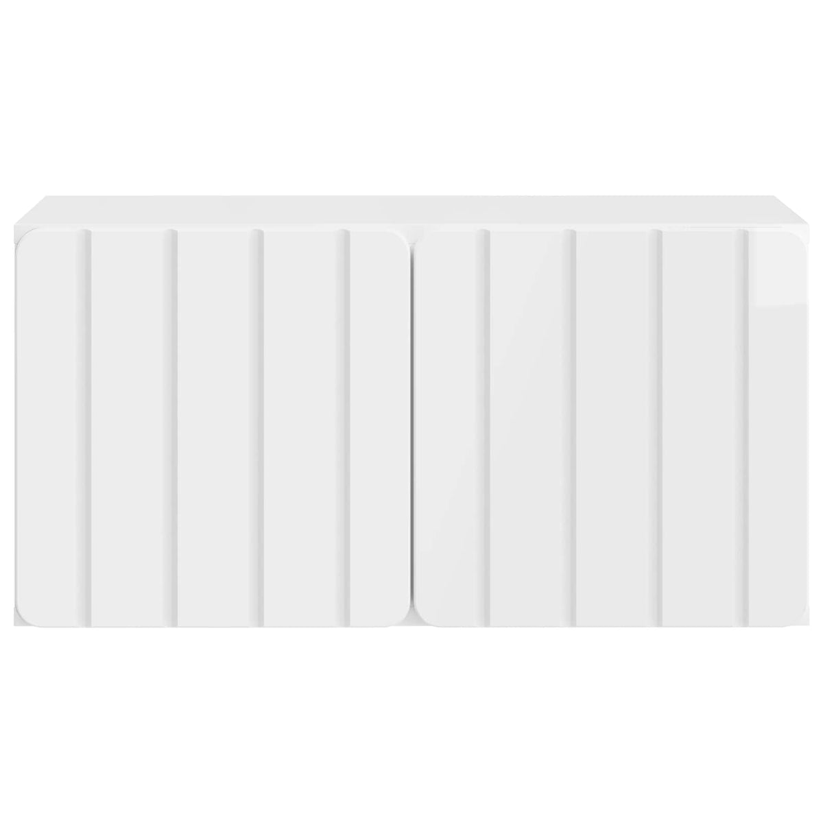 Wandmontierter TV-Schrank 59,5 x 31 x 30 cm Hochglanz Weiß
