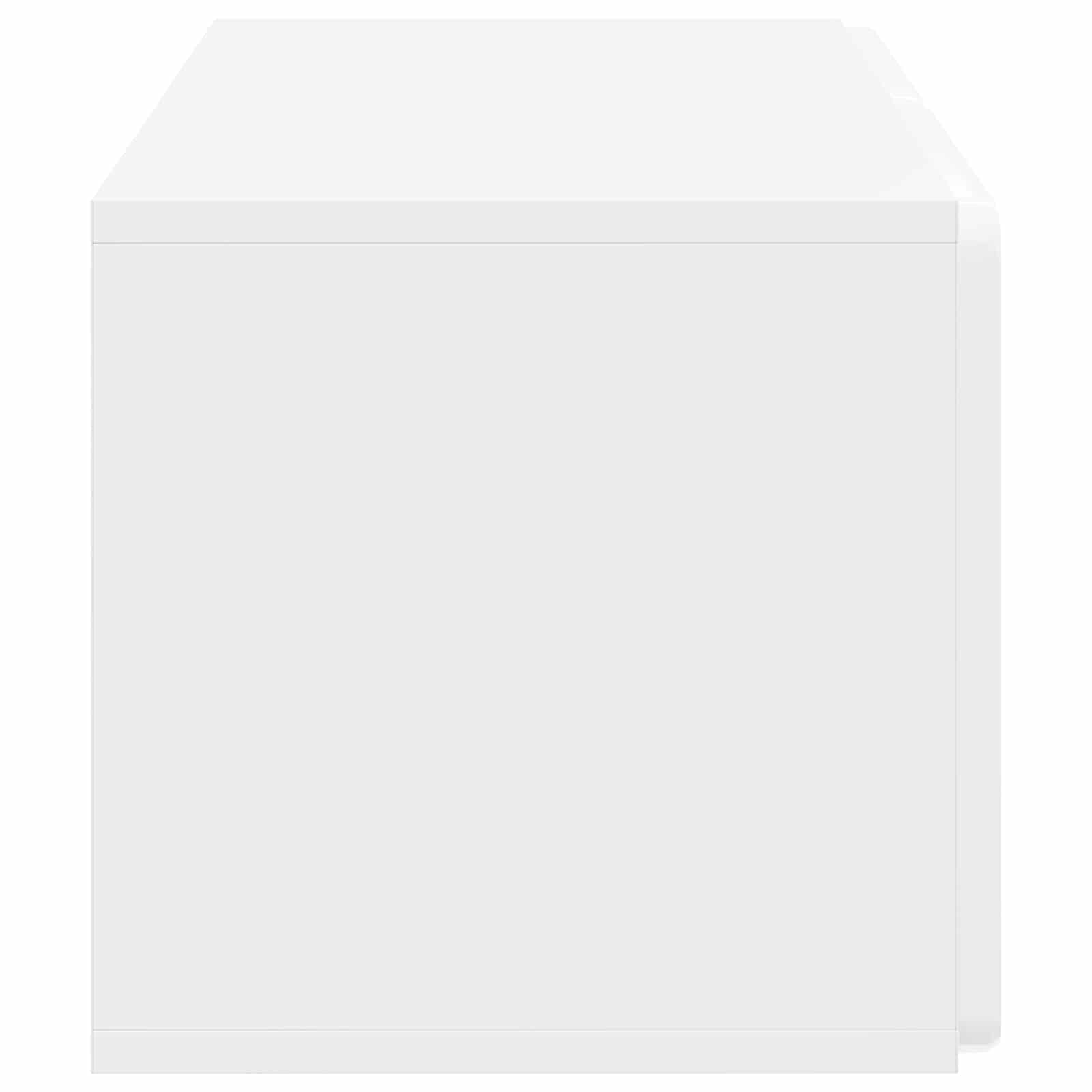 Wandmontierter TV-Schrank 59,5 x 31 x 30 cm Hochglanz Weiß