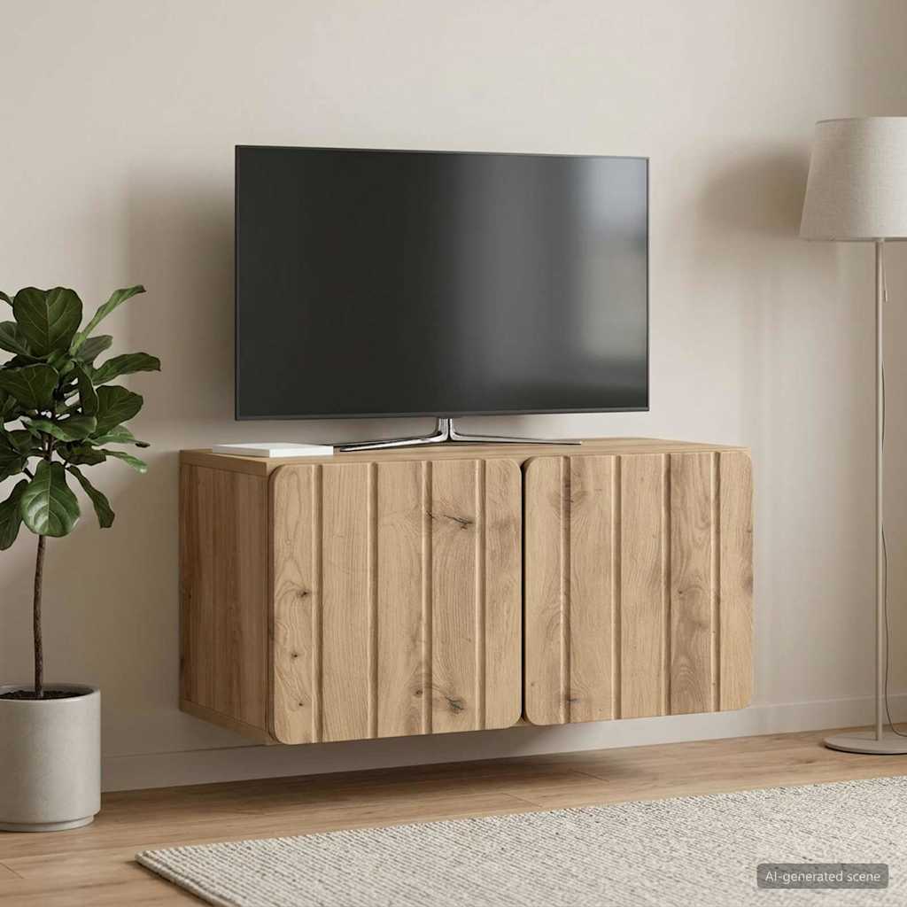 Wandmontierter TV-Schrank 59,5 x 31 x 30 cm Artisan-Eiche
