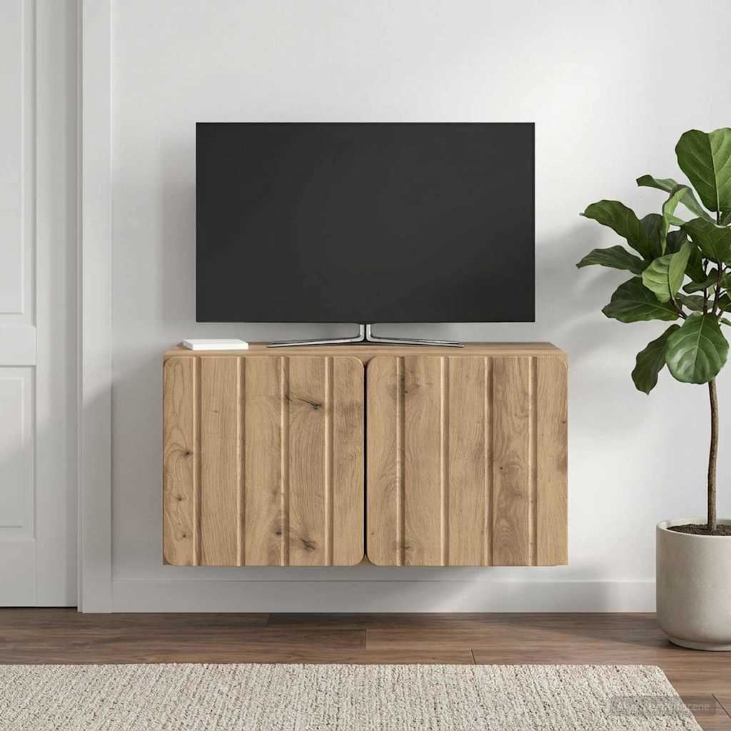 Wandmontierter TV-Schrank 59,5 x 31 x 30 cm Artisan-Eiche