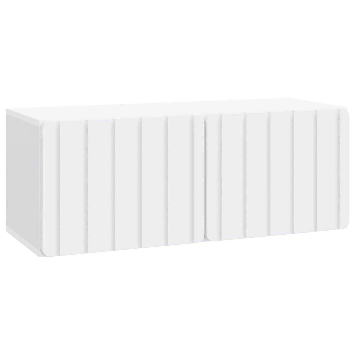 Wandmontierter TV-Schrank 78,5 x 31 x 30 cm Weiß Holzwerkstoff